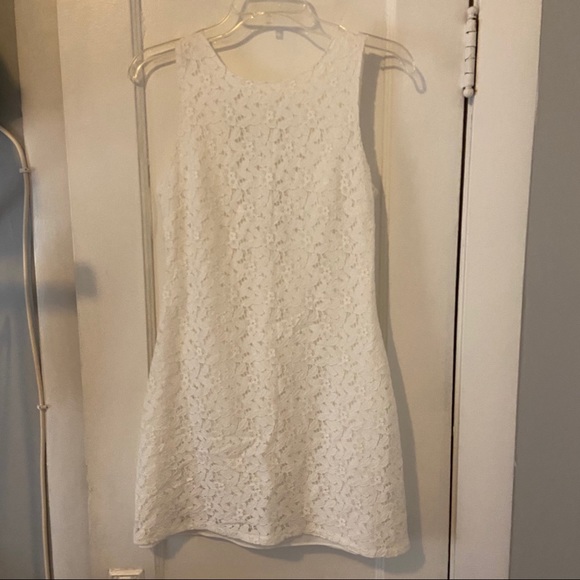 Kimchi Blue White Floral Lace Dress with Open Back - Picture 3 of 8